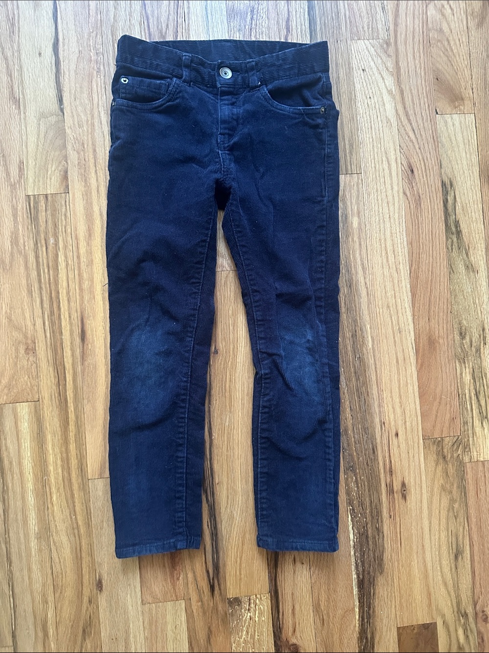 Dark Navy Corduroy Skinny Pants